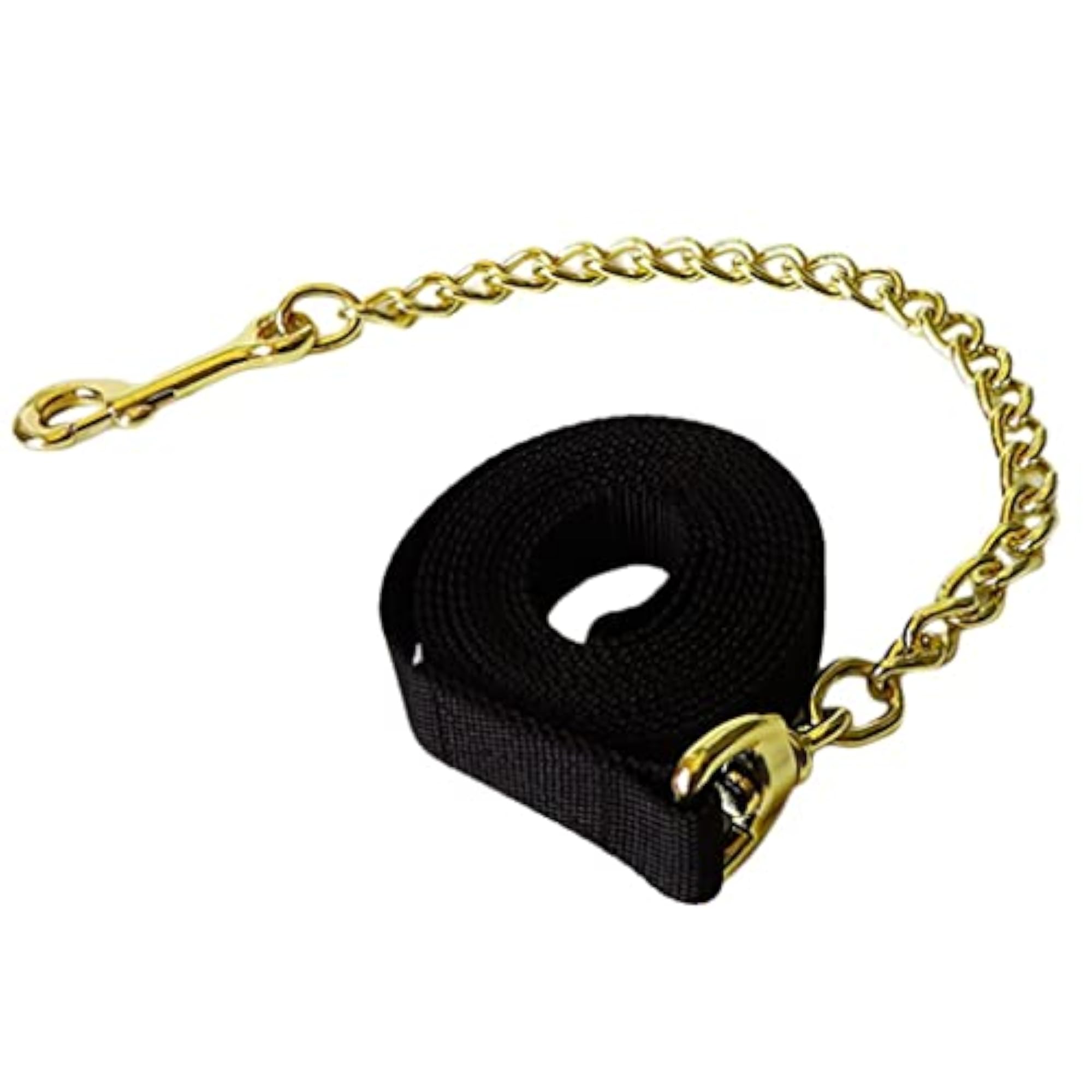 Copper Equestrian Horse Lead Rope with Grip Chain